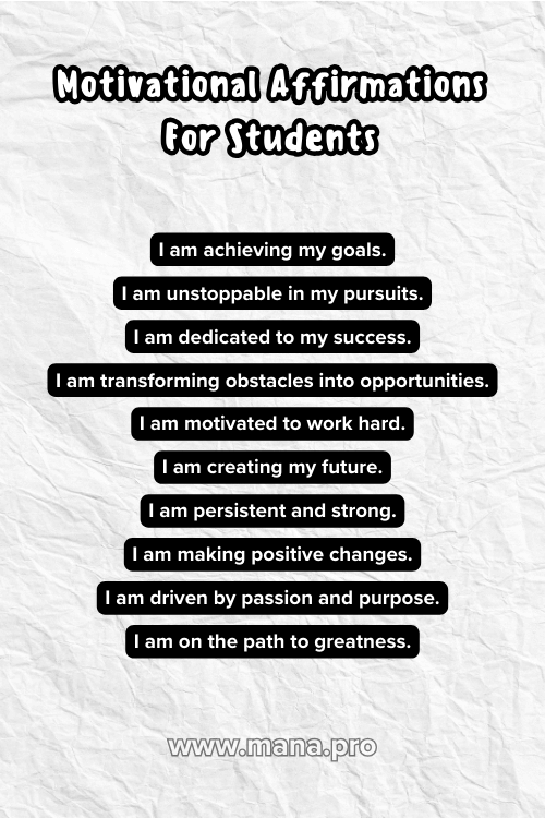 199+ Positive Affirmations For Students (Self Confidence Boosting) - Mana