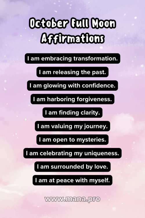 199+ Full Moon Affirmations To Empower Your Mindset - Mana