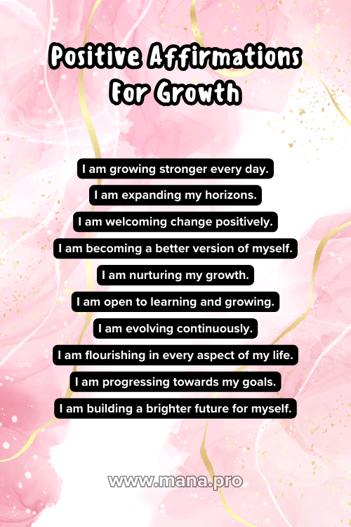 132+ Powerful Affirmations For Growth & Accountability - Mana