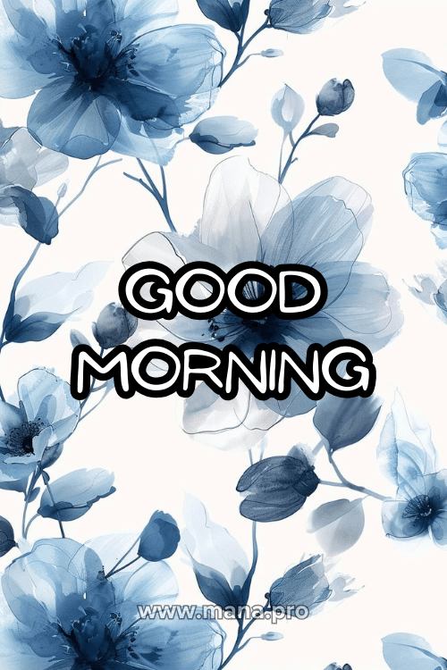 Good Morning Blue Flowers Images