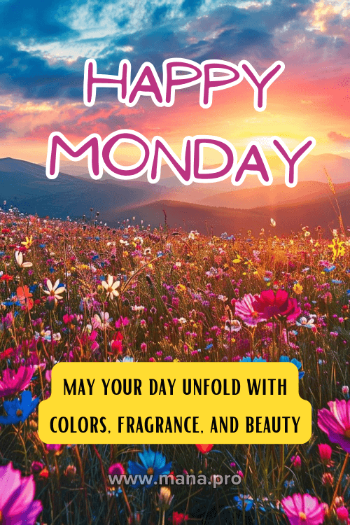 Good Morning Happy Monday Flowers Images