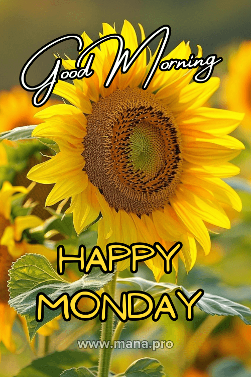 Good Morning Happy Monday Flowers Images
