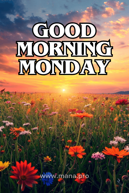 Good Morning Happy Monday Flowers Images