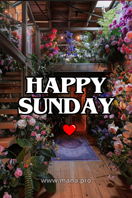 Good Morning Happy Sunday Flowers Images