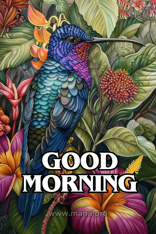 Good Morning Images With Birds And Flowers