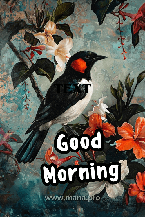 Good Morning Images With Birds And Flowers