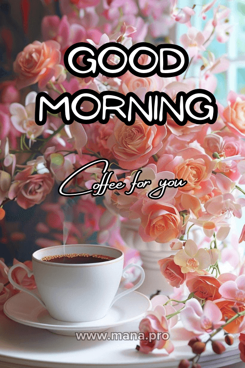Good Morning Images With Coffee And Flowers