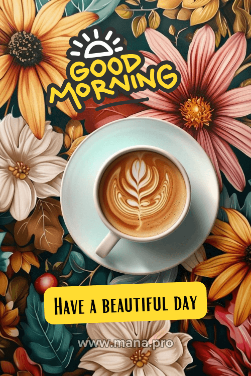 Good Morning Images With Coffee And Flowers