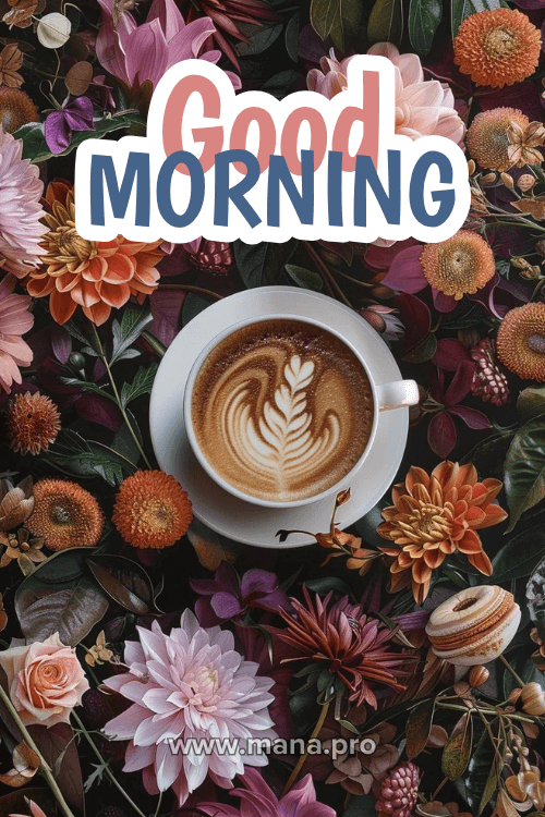 Good Morning Images With Coffee And Flowers