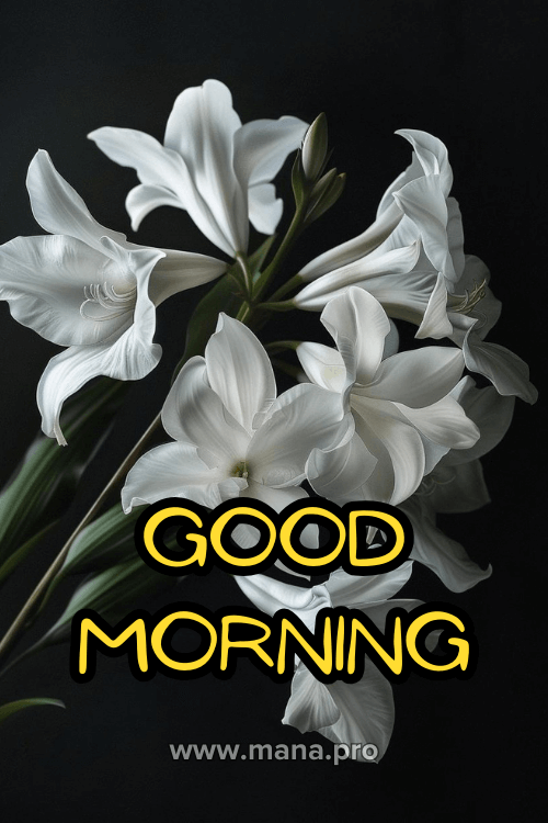 Good Morning Images With White Flowers