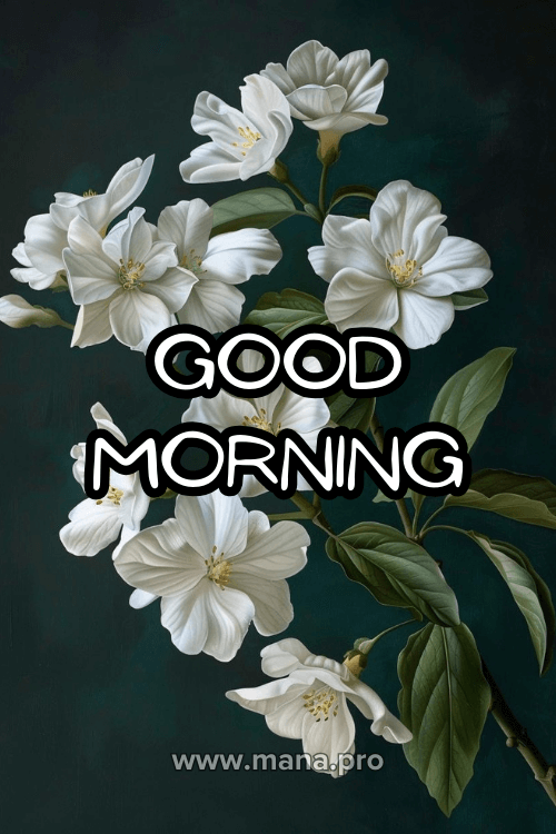 Good Morning Images With White Flowers