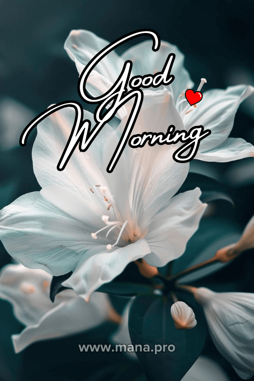 Good Morning Images With White Flowers