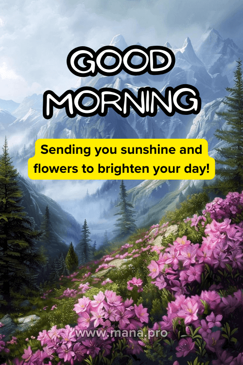 Good Morning Mountain Flowers Images