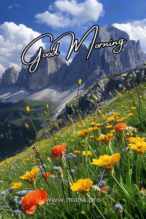 Good Morning Mountain Flowers Images