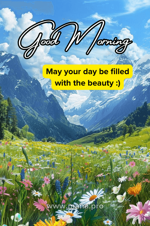 Good Morning Mountain Flowers Images