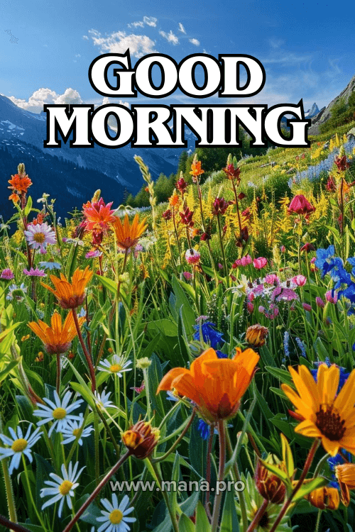 Good Morning Mountain Flowers Images