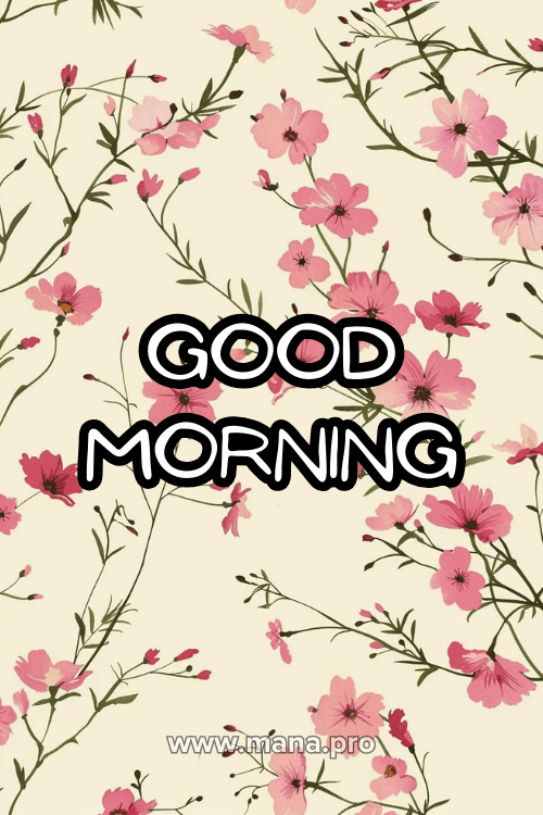 Good Morning Pink Flowers Images