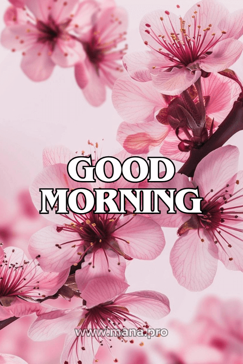 Good Morning Pink Flowers Images