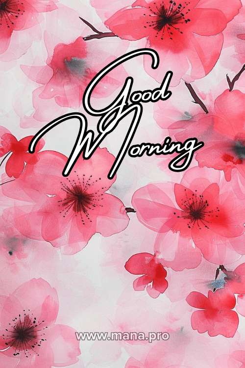 Good Morning Pink Flowers Images