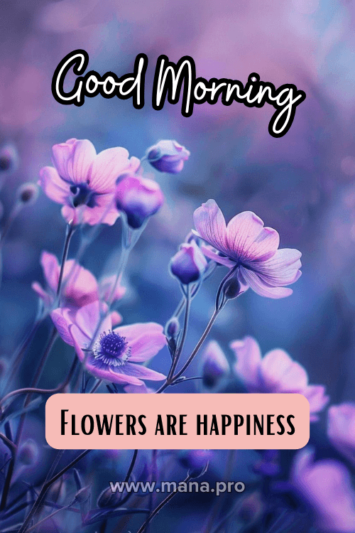 Good Morning Purple Flowers Images
