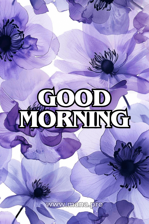 Good Morning Purple Flowers Images