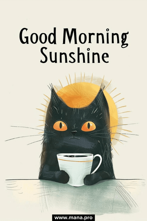 Good Morning Sunshine And Cat Images