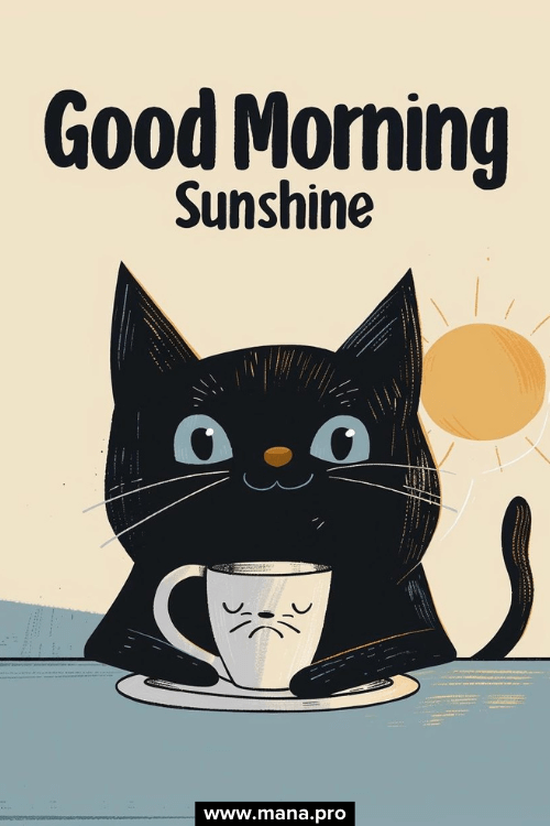 Good Morning Sunshine And Cat Images