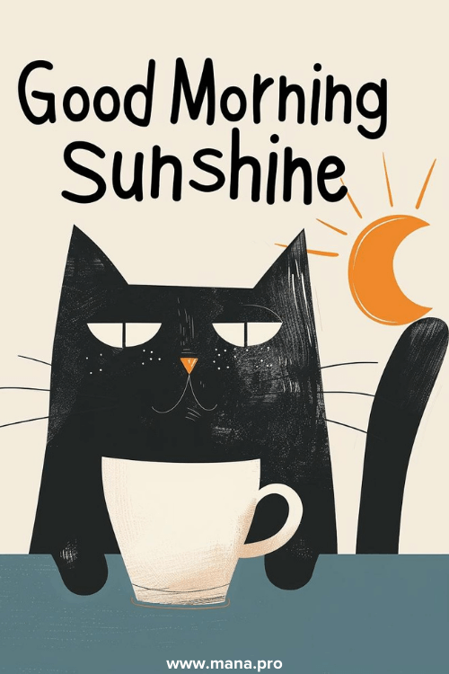 Good Morning Sunshine And Cat Images