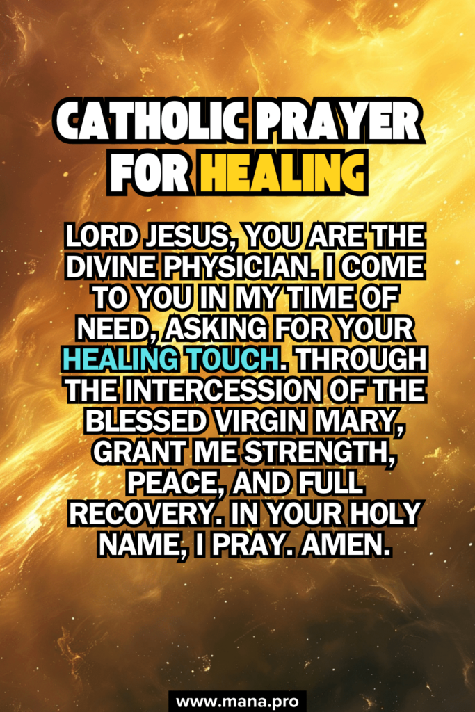 Catholic Prayer For Healing