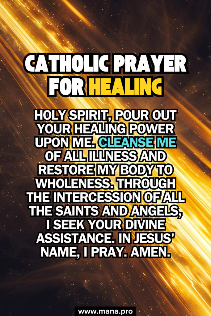 Catholic Prayer For Healing