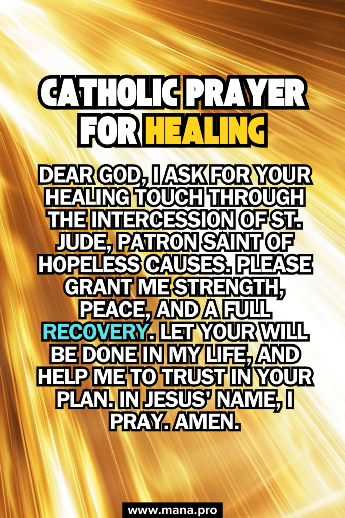 Catholic Prayer For Healing