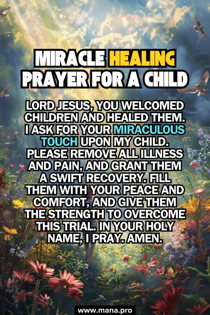 Miracle Healing Prayer For A Child