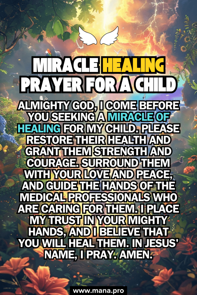 Miracle Healing Prayer For A Child