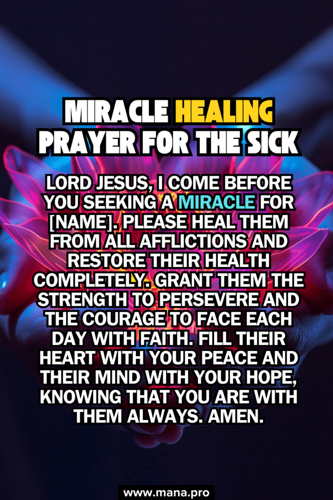 Miracle Healing Prayer For The Sick