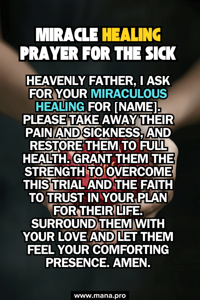 Miracle Healing Prayer For The Sick