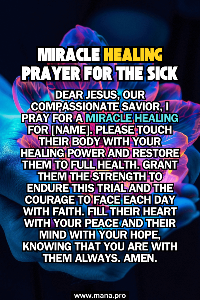 Miracle Healing Prayer For The Sick