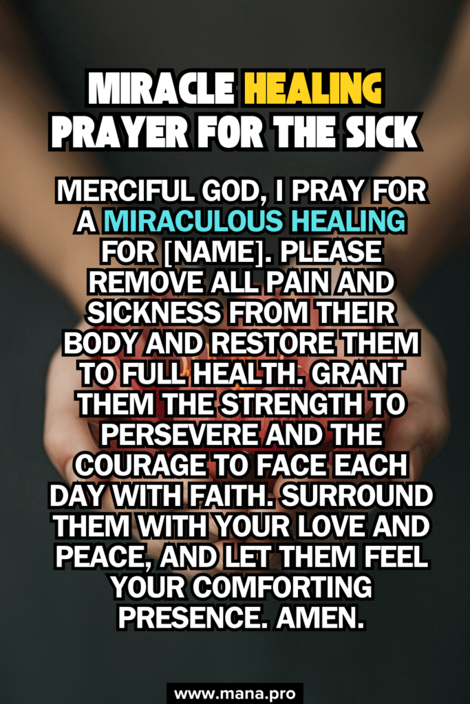 Miracle Healing Prayer For The Sick