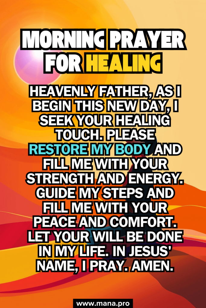 Morning Prayer For Healing