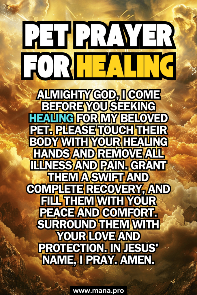 Pet Prayer For Healing