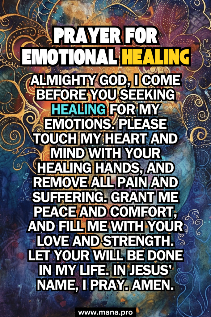 Prayer For Emotional Healing