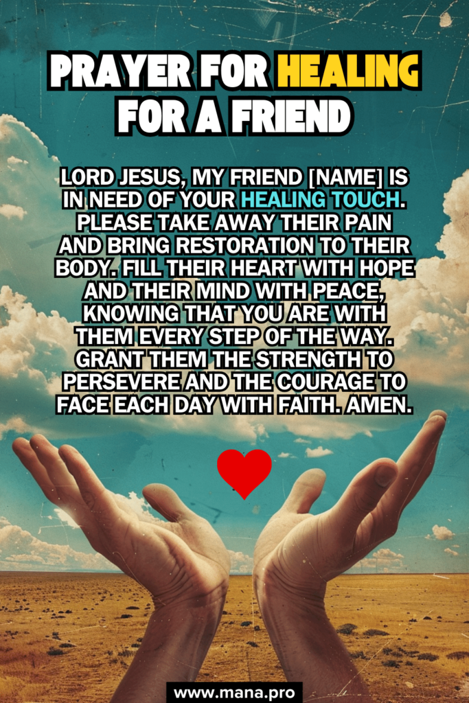 Prayer For Healing For A Friend