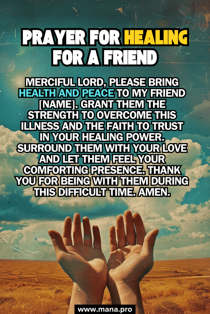 Prayer For Healing For A Friend