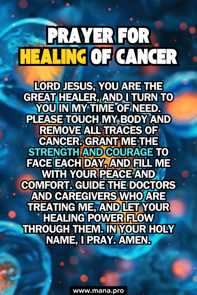 Prayer For Healing Of Cancer