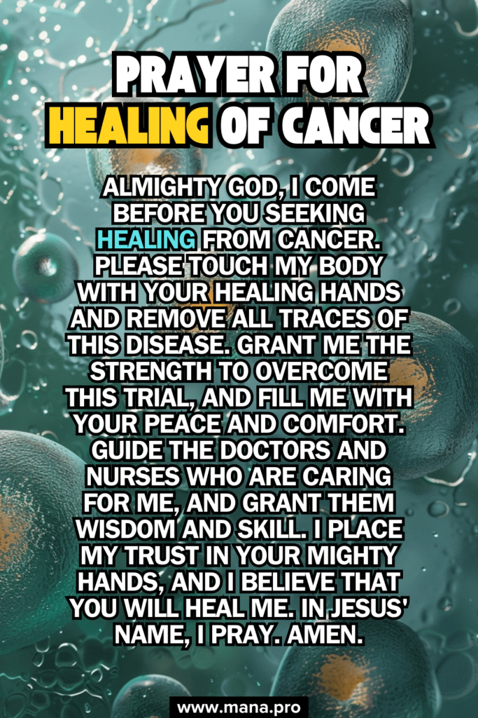 Prayer For Healing Of Cancer