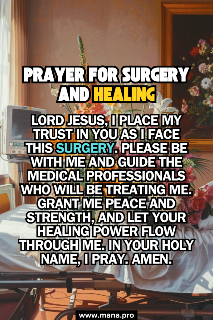 Prayer For Surgery And Healing