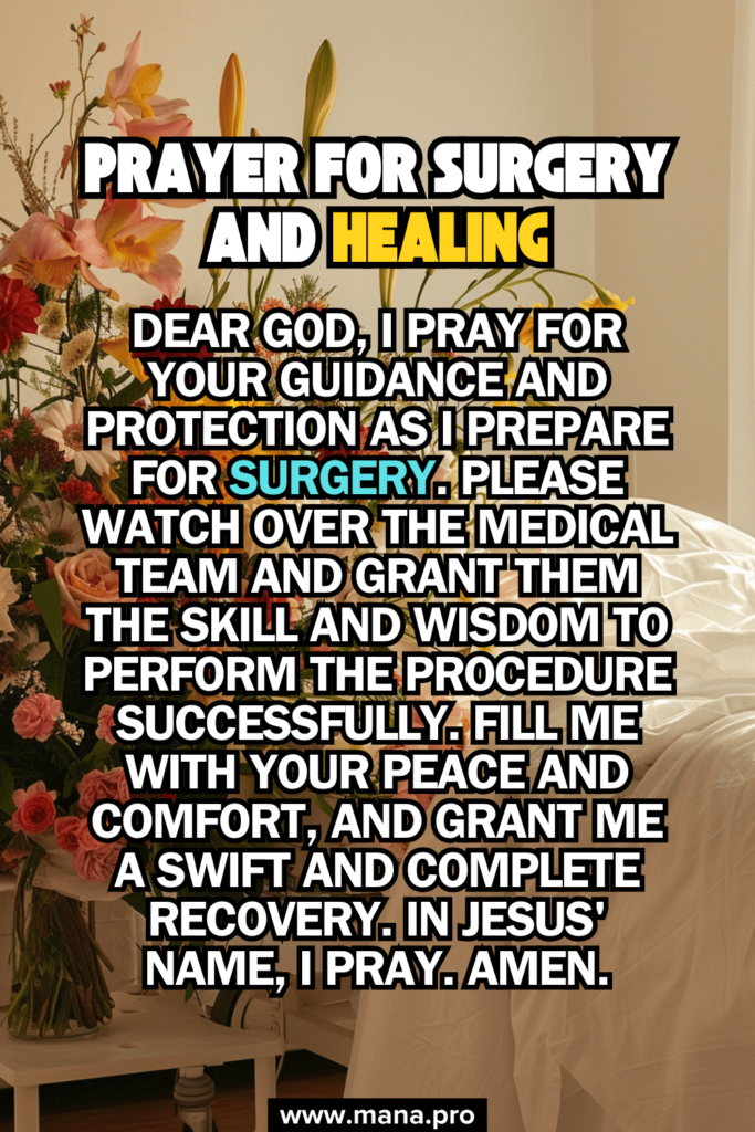 Prayer For Surgery And Healing