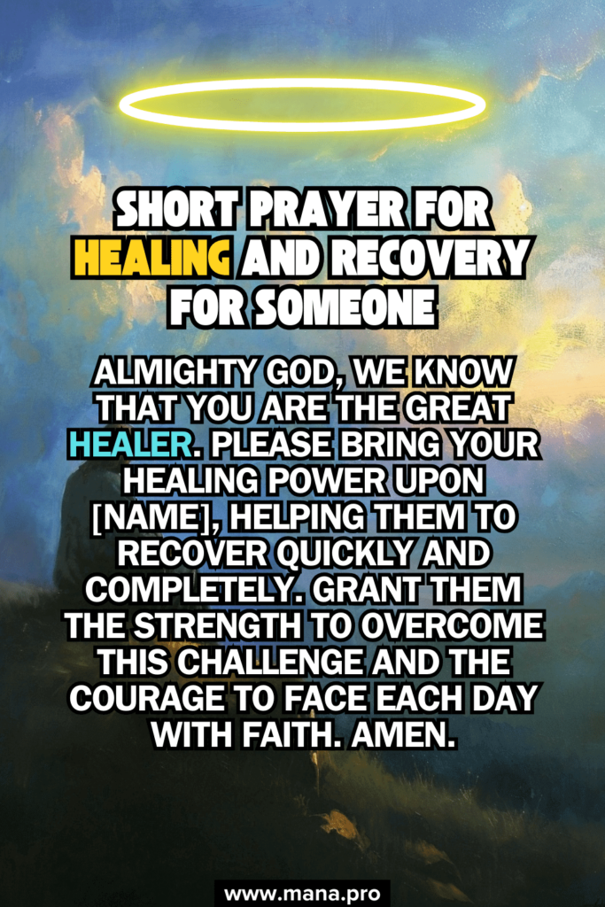 Short Prayer For Healing And Recovery For Someone