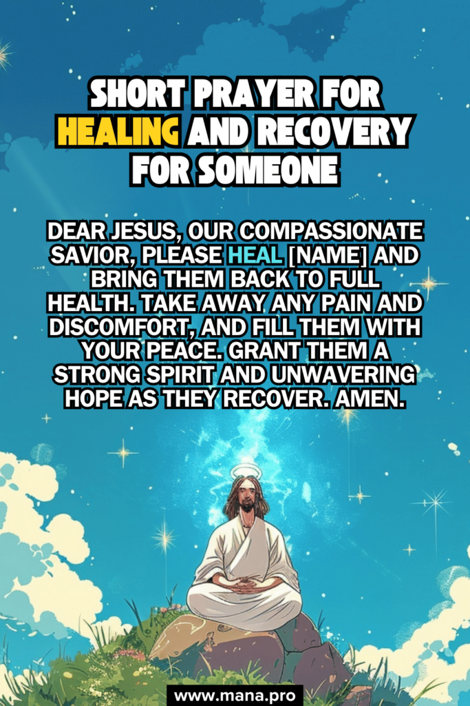 Short Prayer For Healing And Recovery For Someone