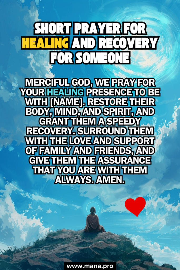 Short Prayer For Healing And Recovery For Someone