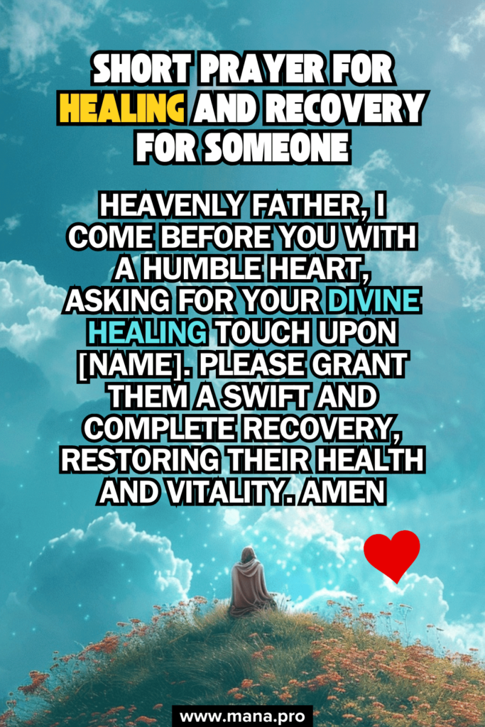 Short Prayer For Healing And Recovery For Someone